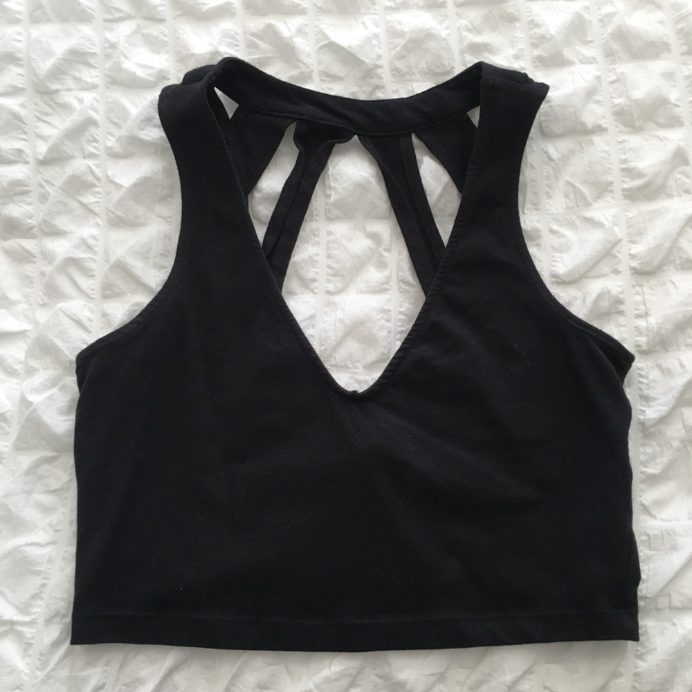 Black Halter Crop Top